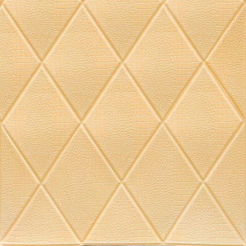 Самоклеющаяся потолочно-стеновая 3D панель Sticker Wall Ромб под кожу 700 х 700 х 5mm BEIGE SW-00001881
