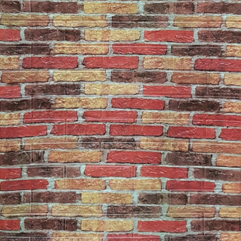 Самоклеющаяся 3D панель Sticker Wall под бежево-коричневый кирпич екатеринослав 3080х700х3мм SW-00001764
