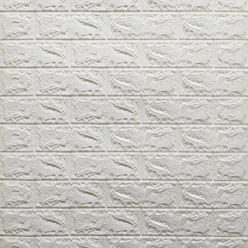 Декоративна 3D панель Sticker Wall самоклейка під цеглу Білий 700х770х3мм (001-3) SW-00000174