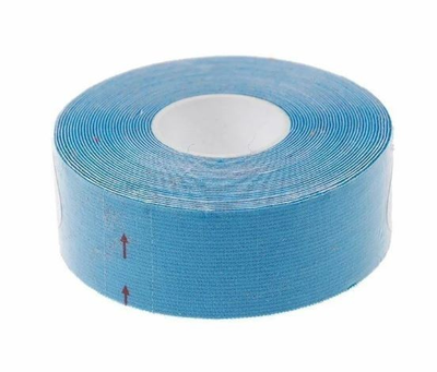Кинезио тейп (кинезиологический тейп) Kinesiology Tape 2.5см х 5м голубой
