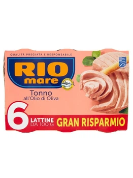 Тунець Rio Mare Tonno all Olio di Oliva в оливковій олії 6 шт по 100г