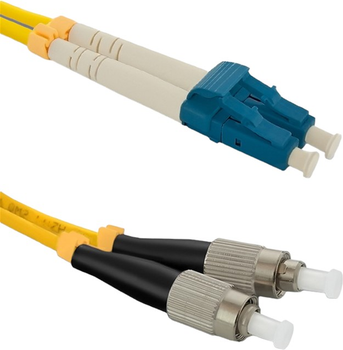 Patchcord światłowodowy Qoltec LC/UPC - FC/UPC Singlemode 9/125 G652D Duplex 5 m Żółty (5901878540542)