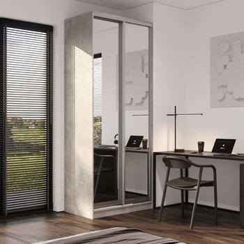 Шкаф-купе Viant Ligth1 Зеркало 1000х450x2200 мм Индастриал
