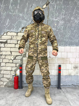 Тактический зимний теплый военный комплект PH-12 ( Куртка + Штаны ), Камуфляж: Пиксель, Размер: S