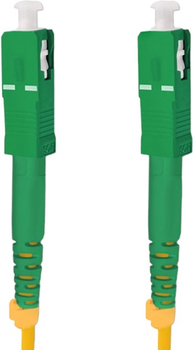 Patchcord światłowodowy Qoltec SC/APC - SC/APC Singlemode 9/125 G652D Simplex 15 m Żółty (5901878542874)