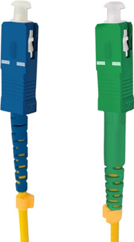 Patchcord światłowodowy Qoltec SC/APC - SC/UPC Singlemode 9/125 G652D Simplex 7 m Żółty (5901878542935)