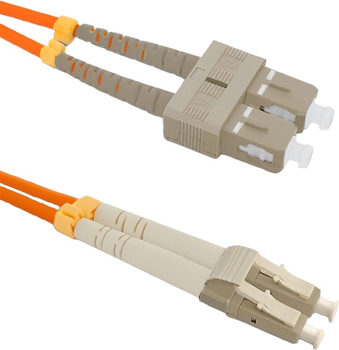 Оптичний патч-корд Qoltec SC/UPC - LC/UPC Multimode 50/125 OM2 Duplex 3 м Orange (5901878540412)