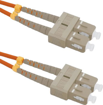 Patchcord światłowodowy Qoltec SC/UPC - SC/UPC Multimode 50/125 OM2 Duplex 1 m Pomarańczowy (5901878540108)