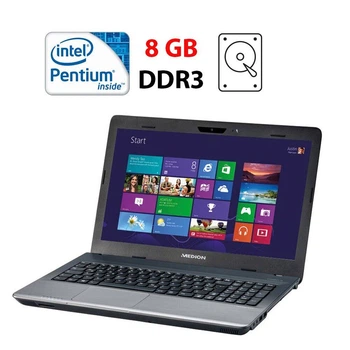 Ноутбук Б-класс Medion Akoya E6232 / 15.6" (1366x768) TN / Intel Pentium B950 (2 ядра по 2.1 GHz) / 4 GB DDR3 / 320 GB HDD / Intel HD Graphics 3000 / WebCam б/у