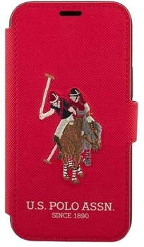 Чохол-книжка U.S. Polo Assn Embroidery Collection book для Apple iPhone 12 mini Red (3700740492369)