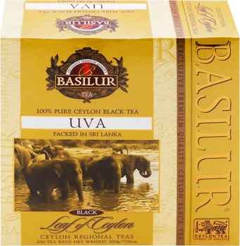 Чай чорний у пакетиках Basilur Uva 100 шт *2 г 200 грам 4792252007123