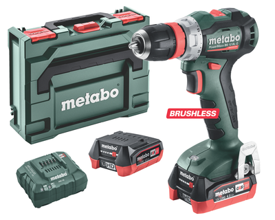 Аккумуляторная бесщеточная дрель-шуруповерт Metabo PowerMaxx BS 12 BL Q 12V 2x4Ah LiHD ЗУ ASC 55 metaBOX 118 (601045800)