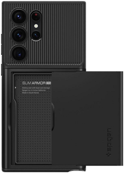 Etui Spigen Slim Armor CS do Samsung Galaxy S23 Ultra Black (8809896740357)