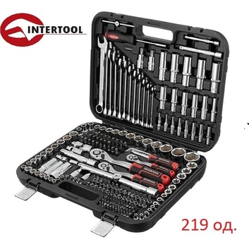 Набор инструментов 219 ед. INTERTOOL STORM профессиональный автонабор. набор ключей