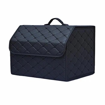 Органайзер в багажник/машину средний 41х31х30 см из еко кожи Trunk Box черный (GS-105911)