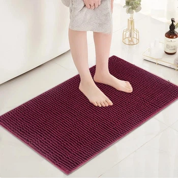 Коврик для ванной комнаты и душа Bathlux нескользящий 80*50 Бордовый