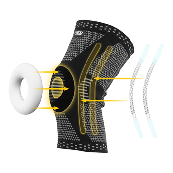 Фиксатор (бандаж) для колена 4FIZJO со стабилизацией коленной чашечки 1 шт 4FJ0462 Size S