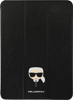 Etui z klapką Karl Lagerfeld Saffiano Karl Iconic Book KLFC11OKMK do Apple iPad 11" Pro 2021 Czarny (3666339030377)