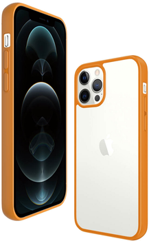Etui Panzer Glass Clear Case Antibacterial do Apple iPhone 12 Pro Max Orange (5711724002847)
