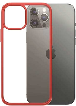 Etui Panzer Glass Clear Case do Apple iPhone 12/12 Pro Red (5711724002809)