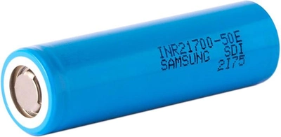 Аккумулятор Samsung 21700 Li-Ion INR21700-50E 4900mAh, 10A, 4.2/3.6/2.5V Blue (YT31895)