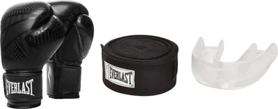 Набор Боксерские перчатки Everlast Spark (870930-70-816) Уни 16 унций + Бинты Everlast Pro Style Hand Wraps 180 X2 (722301-71-8) Уни 180" + Одинарная капа Everlast (009283609450-3616425550692-722391-72-32)