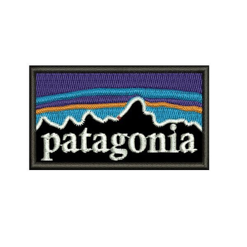 Шеврон на липучці (велкро) Patagonia 7х4 см Чорний 5084