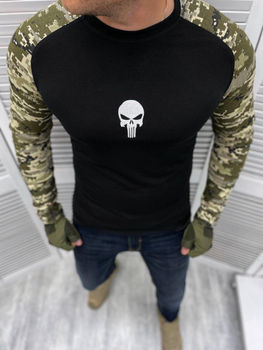 Армейська футболка Punisher Чорний Піксель L
