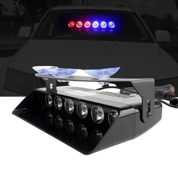 Стробоскоп на лобовое стекло LED S9 R/B 12V от прикуривателя красно-синий