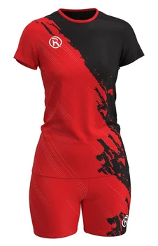 Форма волейбольна жіноча RIGO CHAMPION Black-Red 2XL