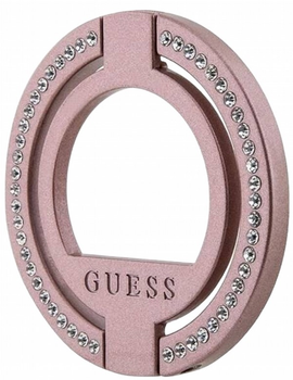 Тримач-кільце на смартфон Guess Ring Stand MagSafe GUMRSALDGP Rhinestone Pink (3666339170363)