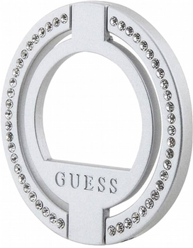 Тримач-кільце на смартфон Guess Ring Stand MagSafe GUMRSALDGS Rhinestone Silver (3666339170387)