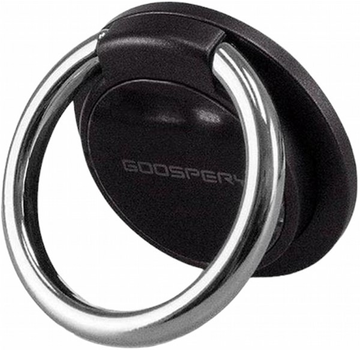 Uchwyt-pierścień na smartfon Mercury Goospery Ring Czarno-srebrny (8806174342333)