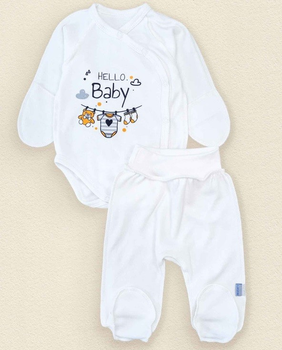 Комплект (боді + повзунки) Dexters Hello Baby 56 см Молочний