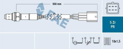 Лямбда зонд FAE 75041 Mazda 5, 3 LFL7188G1C, LF8L188G1, LF8R188G1