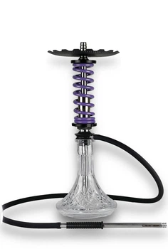 Кальян Trumpet Hookah Rider фиолетовый , 55 см, нержавеющая сталь и стеклянная колба