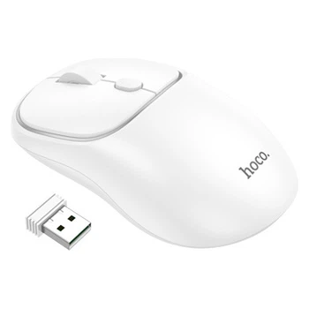 Беспроводная Мышь HOCO Royal dual-mode business wireless mouse GM25 |BT5.2/2.4G, 800/1200/1600 DPI| Белая