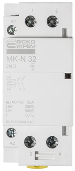 Контактор модульный 2P 32A 2NO 220V [A0040030031] MK-N АСКО