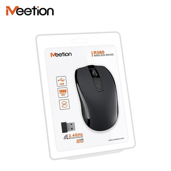 Миша бездротова комп'ютерна MEETION Wireless Mouse MT-R560 (Black)