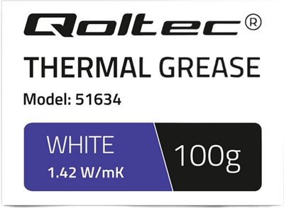 Термопаста Qoltec 1.42 Вт/(м*К) 100 г White (5901878516349)