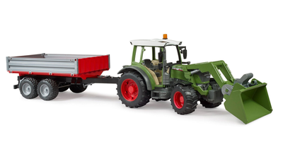 Traktor Bruder Fendt Vario 211 with Front Loader and Tipping Trailer (4001702021825)