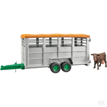 Przyczepa transportowa Bruder - Livestock Trailer With 1 Cow (4001702022273)