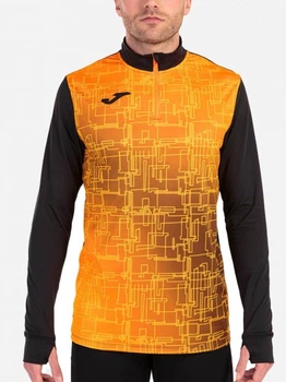 Мужская спортивная кофта Joma Elite VIII Черный Оранжевый M (101930.108)