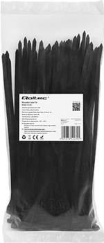 Кабельні стяжки Qoltec Nylon UV 4.8 x 200 мм 100 шт Black (5901878522395)