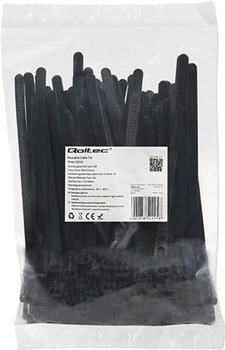 Кабельні стяжки Qoltec Nylon UV 7.2 x 150 мм 100 шт Black (5901878522258)