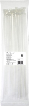 Opaski zaciskowe Qoltec Nylon UV 7.2 x 400 mm 50 szt Biały (5901878522210)