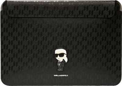 Pokrowiec na laptopa Karl Lagerfeld Saffiano Monogram Ikonik KLCS14SAKHPKK 14" Czarny (3666339170523)