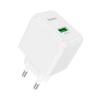 Зарядне мережеве Hoco CS12A USB 18W QC3.0 швидка зарядка для телефона/смартфона для Android/Samsung/Xiaomi/Huawei/Meizu/Apple Білий