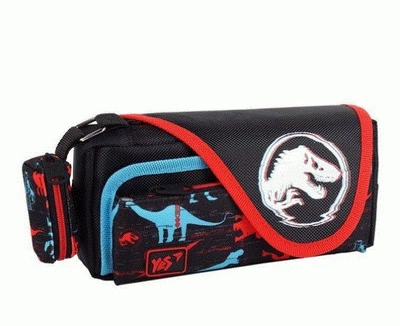 Пенал шкільний PH-3-2 Jurassic World, 2 відділення 20x10x6см YES