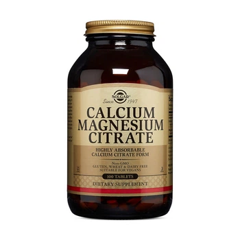 Цитрат магнію кальцію Calcium Magnesium Citrate Solgar 200/100 мг 100 таблеток (599104)